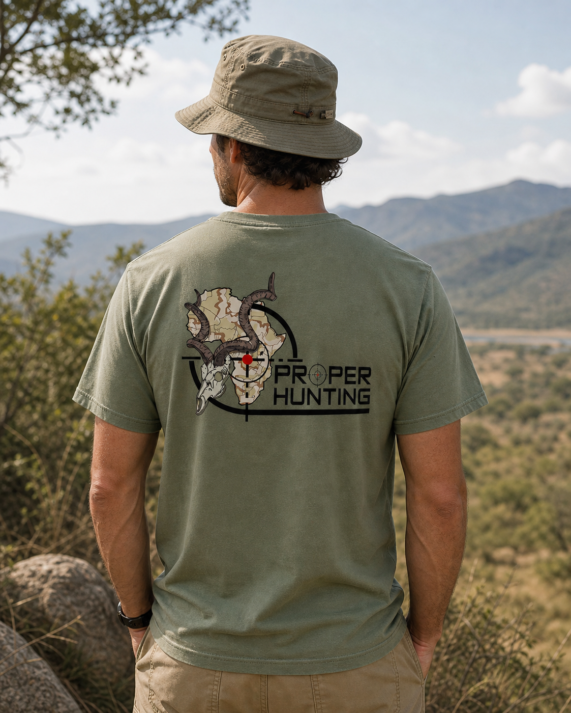 Short Sleeve Tee- Kudu Skull On Scope
